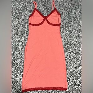 pink dress with red lacing from target